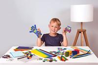 Lena Knutselkoffer Jumbo Blauw 800 stuks - thumbnail