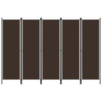 VidaXL Kamerscherm met 5 panelen 250x180 cm bruin - thumbnail