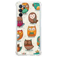 OPPO A16 | A16s | A54s Case Anti-shock Vrolijke Uilen - thumbnail