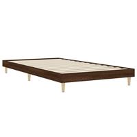 Bedframe bewerkt hout bruin eikenkleur 100x200 cm - thumbnail
