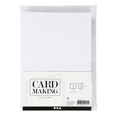 Creativ Company Kaarten en enveloppen wit, 50st.