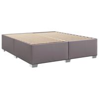 Boxspring met matras kunstleer grijs 180x200 cm - thumbnail
