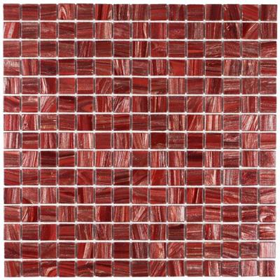 The Mosaic Factory Amsterdam Mozaïektegel - 2x2cm - wand en vloertegel - glans - wine red GMG476