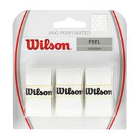 PACK OF 3 OVERGRIPS WILSON WHITE PRO PERFORATED - thumbnail