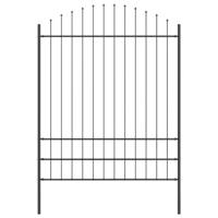 Tuinhek 4 pcs Grijs 170 x 225 cm Gepoedercoat staal - thumbnail