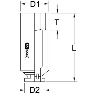 KS Tools 460.4503 3/4 vierkante krachtsteekvoet, 20 mm