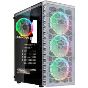 Kolink Observatory HF Mesh Midi-tower PC-behuizing Wit 2 voorgeïnstalleerde ventilators, 4 voorgeïnstalleerde LED-ventilators