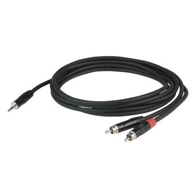 DAP FLX30 aux kabel - Stereo mini jack > 2 RCA Male 6 m met verzonken jack