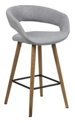 Barstoel 'Pia' (zithoogte 65,5 cm), kleur lichtgrijs Barstoel 'Pia' (zithoogte 65,5 cm), kleur lichtgrijs