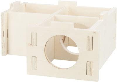 TRIXIE KNAAGDIERHUIS 3 KAMERS ONBEHANDELD HOUT NATUREL 30X30X12 CM