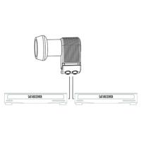 Twin LNB Schwaiger Feed-opname: 40 mm Weerbestendig - thumbnail