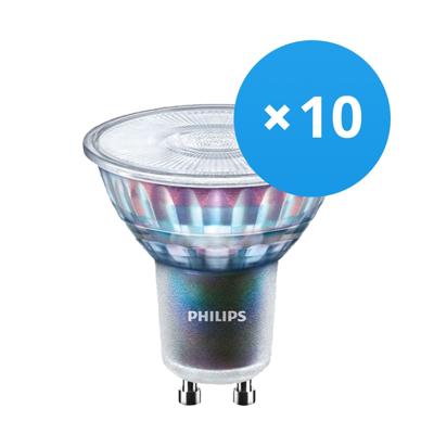 Voordeelpak 10x Philips MASTER LEDspot ExpertColor GU10 PAR16 5.5W 375lm 25D - 930  | Hoogste Kleurweergave - Dimbaar - Vervanger voor 50W