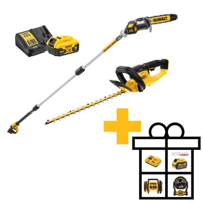 DeWalt 18V XR Telescopische set | Heggenschaar en Kettingzaag | 1x 5.0Ah en lader - DCMPSH56KIT-QW - DCMPSH56KIT-QW