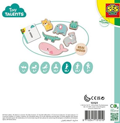SES tiny talents balans en stapelspel houten dieren SES tiny talents balans en stapelspel houten dieren