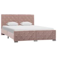 Bedframe fluweel roze 140x200 cm - thumbnail