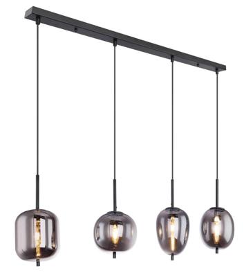Globo HanglampBlacky zwart 4-lichts - 15345-4