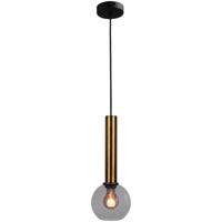 Masterlight Hanglamp Ø 15cmBella 2 Antiek messing met smoke glas - 2980-10-05-15 - thumbnail