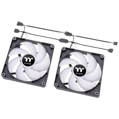Thermaltake CT120 ARGB Sync PC Computer behuizing Ventilator Zwart, Wit 2 stuk(s)