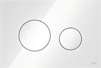 Bedieningsplaat TECE Loop Met Duospoeltechniek Glas Wit Met Glanzend Witte Toetsen - thumbnail