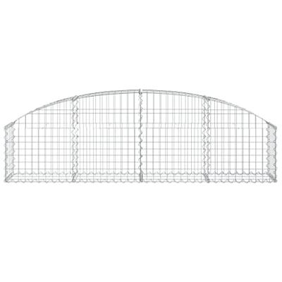 VidaXL Schanskorf gewelfd 200x30x40/60 cm gegalvaniseerd ijzer