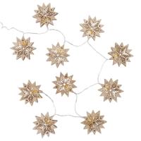 Boltze Home Lichtketting led met 10 houten sterren - thumbnail