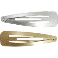 Creativ Company Haarspeld, l: 66 mm, b: 17 mm, goud, zilver, 4 stuk/ 1 doos - thumbnail
