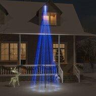 VidaXL Vlaggenmast kerstboom 732 led&apos;s blauw 500 cm - thumbnail