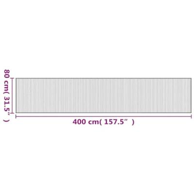 VidaXL Vloerkleed rechthoekig 80x400 cm bamboe donkerbruin