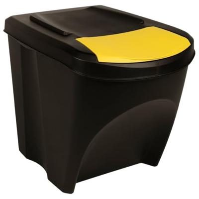 VidaXL Vuilnisbakken 3 st stapelbaar 75 l antracietkleurig VidaXL Vuilnisbakken 3 st stapelbaar 75 l antracietkleurig