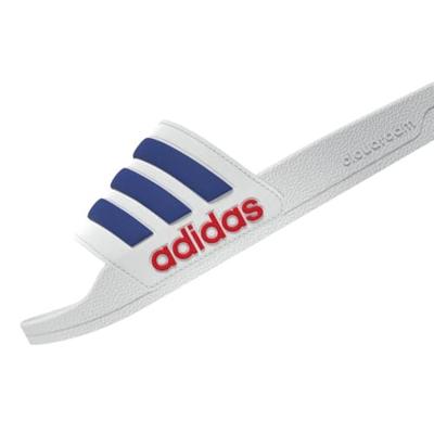 adidas Adilette Shower Slippers Wit Donkerblauw Rood