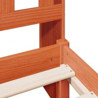 Bed met boekenkast zonder matras grenenhout wasbruin 140x200 cm - thumbnail