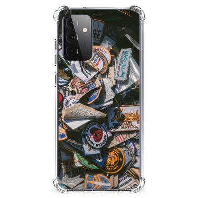 Samsung Galaxy A72 4G/5G Anti-shock Hoesje met foto Badges Samsung Galaxy A72 4G/5G Anti-shock Hoesje met foto Badges