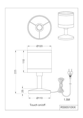 Trio TafellampDavos wit - R59551006