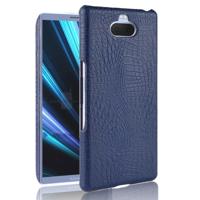 Shockproof Crocodile Texture PC + PU Case for Sony Xperia 10 (Blue) - thumbnail