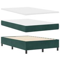 Boxspring bed met matras Donkergroen 120 x 190 cm Fluweel - thumbnail