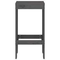 Barkrukken 2 st 40x36x75 cm massief grenenhout grijs - thumbnail