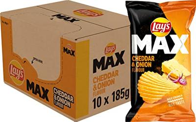 Lay's max cheddar & onion (10x 185gr)