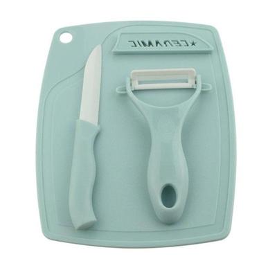 3 in 1Keramische fruit mes dunschiller Cutting Board huishoudelijke keuken tools set (blauw) 3 in 1Keramische fruit mes dunschiller Cutting Board huishoudelijke keuken tools set (blauw)