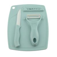 3 in 1Keramische fruit mes dunschiller Cutting Board huishoudelijke keuken tools set (blauw) - thumbnail