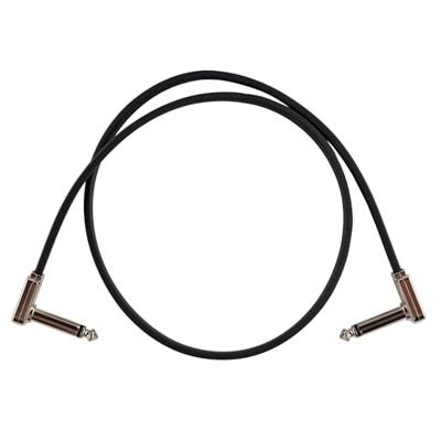 Ernie Ball 6228 Flat Ribbon Patch Cable patchkabel haaks 60 cm platte jacks zwart Ernie Ball 6228 Flat Ribbon Patch Cable patchkabel haaks 60 cm platte jacks zwart