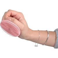 Zolux anah borstel rond rubber roze - thumbnail