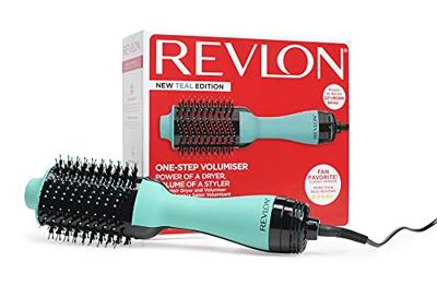 REVLON Teal Blue Droog- en stylingborstel - Ionische technologie - 2 snelheden - Blauw