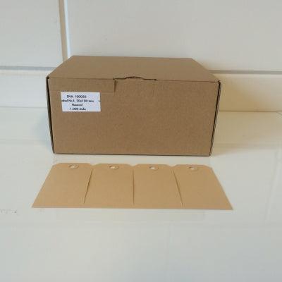 Manilla labels 50x100 mm nr. 4 1000 stuk