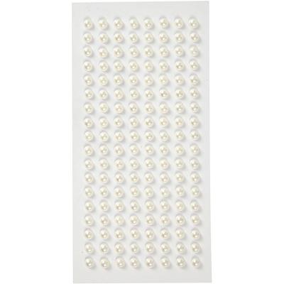 Creativ Company Halve kralen, d 5 mm, wit, 144 stuk/ 1 doos