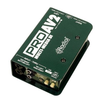 Radial PROAV2 passieve stereo DI box multimedia