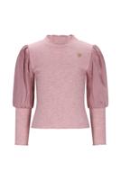 Le Chic winter top meisjes - roze - Noxnu - puffy mouw - thumbnail