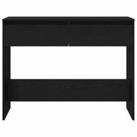 Wandtafel met lade Zwart eiken 100 x 35 x 76.5 cm Bewerkt hout - thumbnail