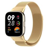 By Qubix - Milanese bandje - Goud - Compatible met Xiaomi Redmi Watch 3 - Compatible Xiaomi bandje - thumbnail