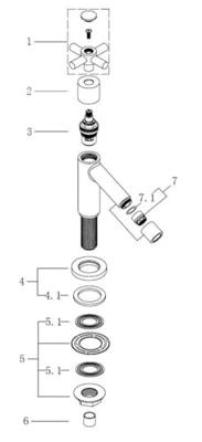 Wiesbaden Brizo fonteinkraan 1/2" chroom