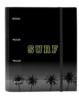 Ringmap Safta Surf A4 Zwart (27 x 32 x 3.5 cm)